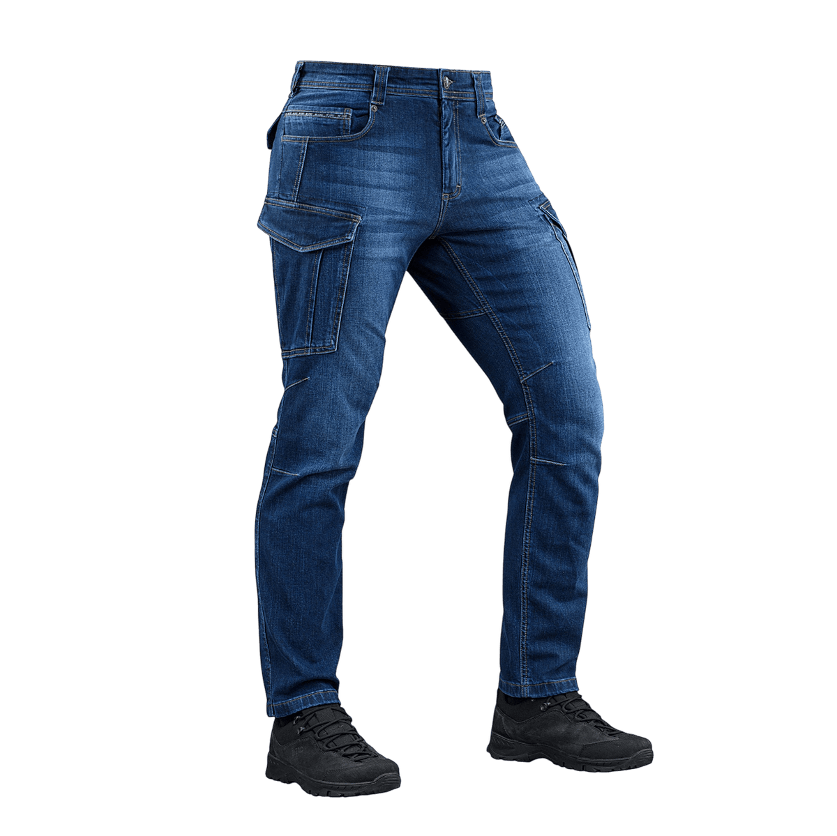 M-Tac Jeans Aggressor klassisessa denim-tyylissä, tilavat taskut ja taktinen toiminnallisuus