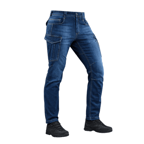 M-Tac Jeans Aggressor klassisessa denim-tyylissä, tilavat taskut ja taktinen toiminnallisuus