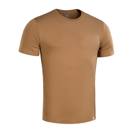 M-Tac T-shirt 93/7 Summer ruskea, kevyt ja hengittävä, sopii lämpimiin kesäpäiviin, anatominen leikkaus korostaa siluettia.
