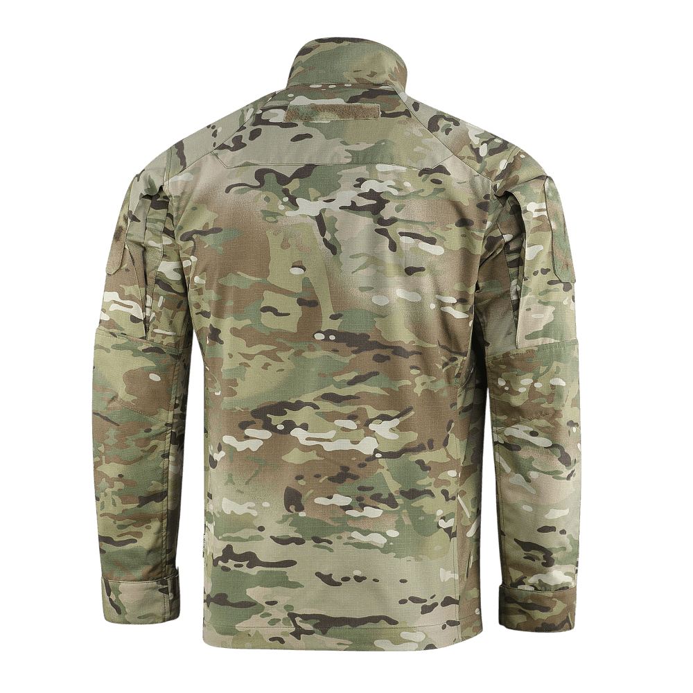 M-Tac Jakke Sturm NYCO Extreme, Multicam-kuvioitu sotilastakki nähtynä takaa.