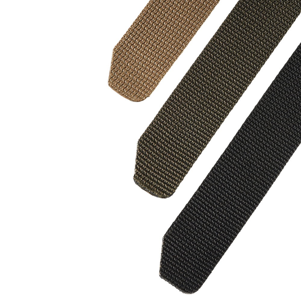 M-Tac puristusremmi, kestävä nylon-utility-vyö taktisiin varusteisiin, kolmea värivaihtoehtoa.