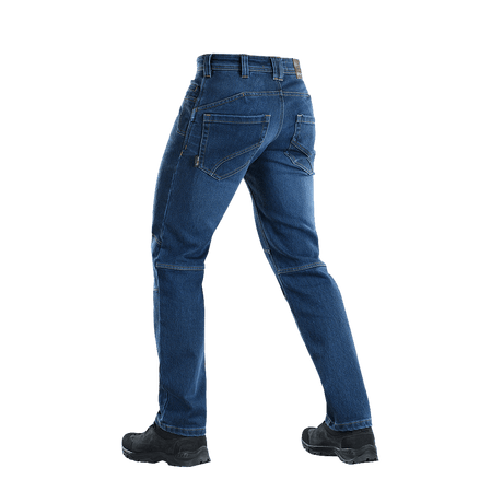 M-Tac Jeans Tactical Gen. I Cordura Regular Fit, takaa kuvattu sininen denim.