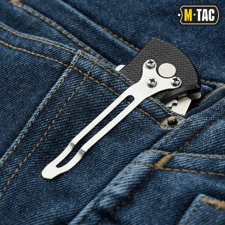M-Tac Jeans Tactical Gen. I Cordura Regular Fit, käytännöllinen työkalu etutaskussa, korostaa kestävyyttä.