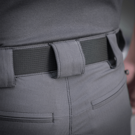 M-Tac Aggressor Summer Flex Shorts, elastic vyötärö ja D-ring -yksityiskohdat taktiseen käyttöön.