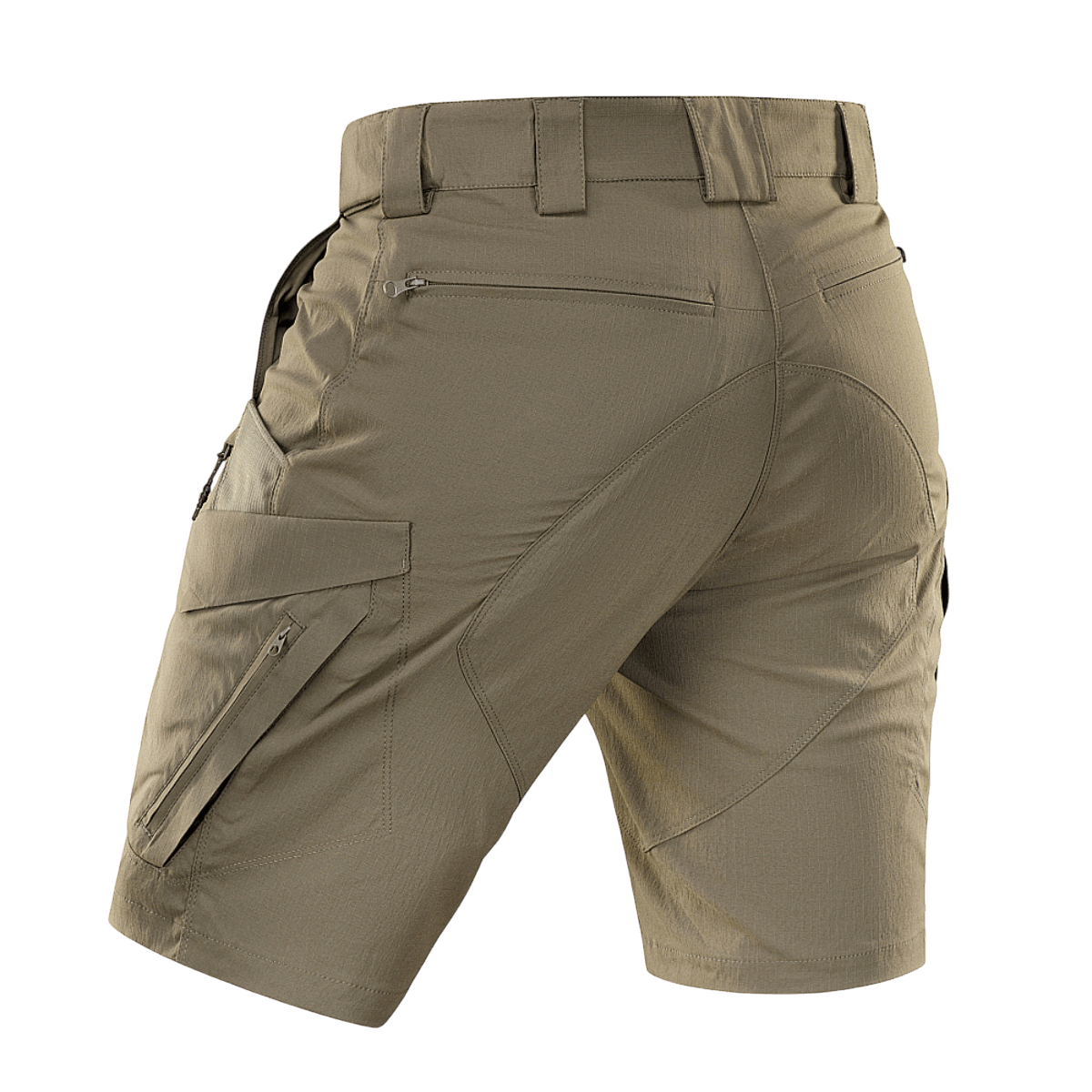 M-Tac Aggressor Summer Flex Shorts, kevyet taktiset shortsit taskuilla, sopivat harjoitteluun ja ulkoiluun, khaki.