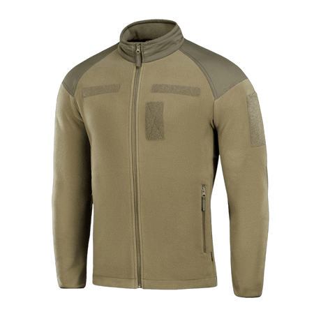 M-Tac Combat Fleece -takki oliivinvihreä, Himates-fleece ja vahvistetut hartiat, galleria-asento 1, suunniteltu taktiseen kehon suojaan.