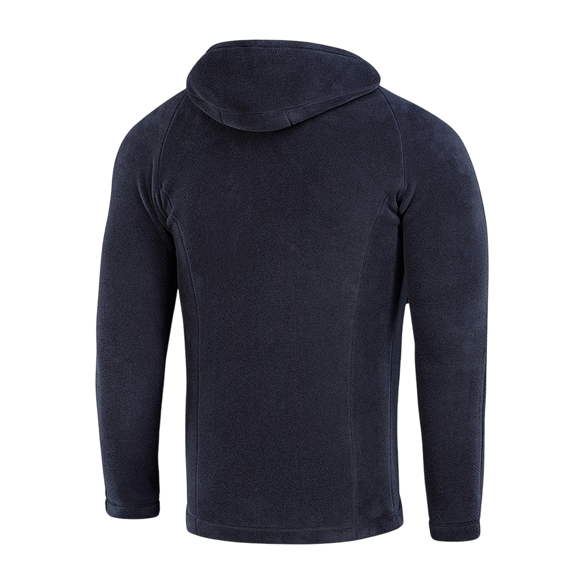 Takaa nähtynä M-Tac Sprint Fleece Sweatshirt Polartec hupulla, valmistettu kestävästä ja lämpimästä Polartec® 200 Series -fleece‑materiaalista.