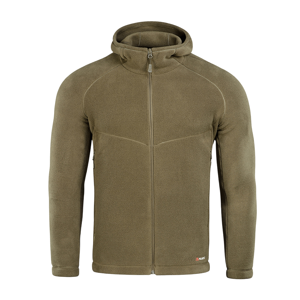 M-Tac Sprint Fleece Sweatshirt Polartec vihreänä hupulla, valmistettu Polartec 200 Series -fleecestä mukavuutta ja kestävyyttä varten. Ihanteellinen arkeen ja aktiviteetteihin.