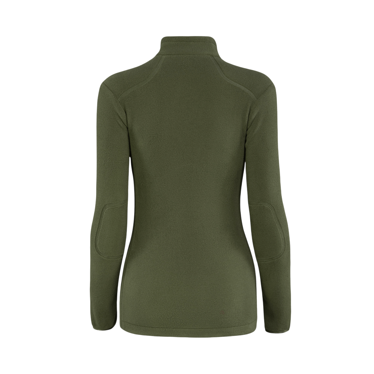 M-Tac Sweater Nord Fleece Polartec -naisten oliivinvihreä takaa, valmistettu Polartec® 200 Series -fleecestä, pystykaulus ja pitkät hihat