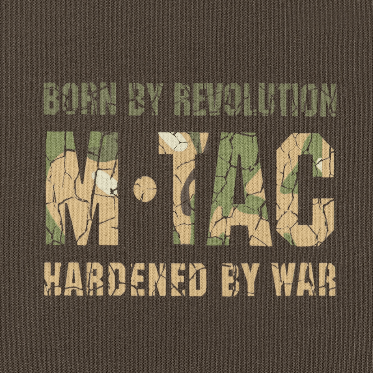 M-Tac Raglan Logo camokuvio ja 'Born by Revolution – Hardened by War' -slogan