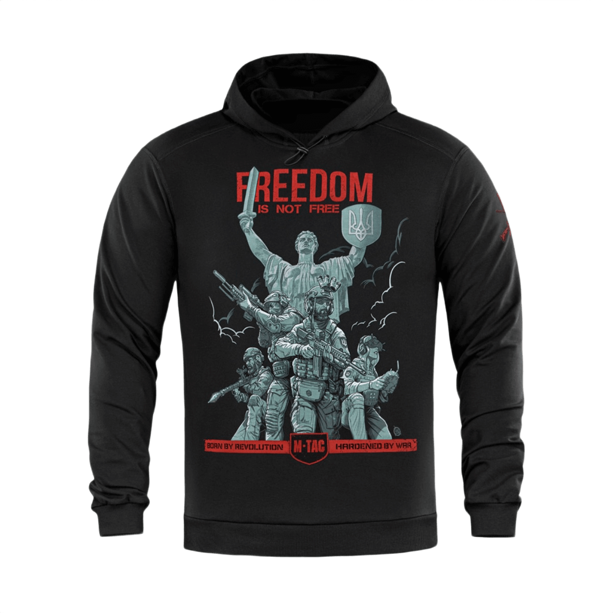 M-Tac Hoodie Freedom sotilasvaikutteinen, vapaa istuvuus, sopii aktiiviseen ulkoiluun. Huppu ja MagnaColours®-printti.