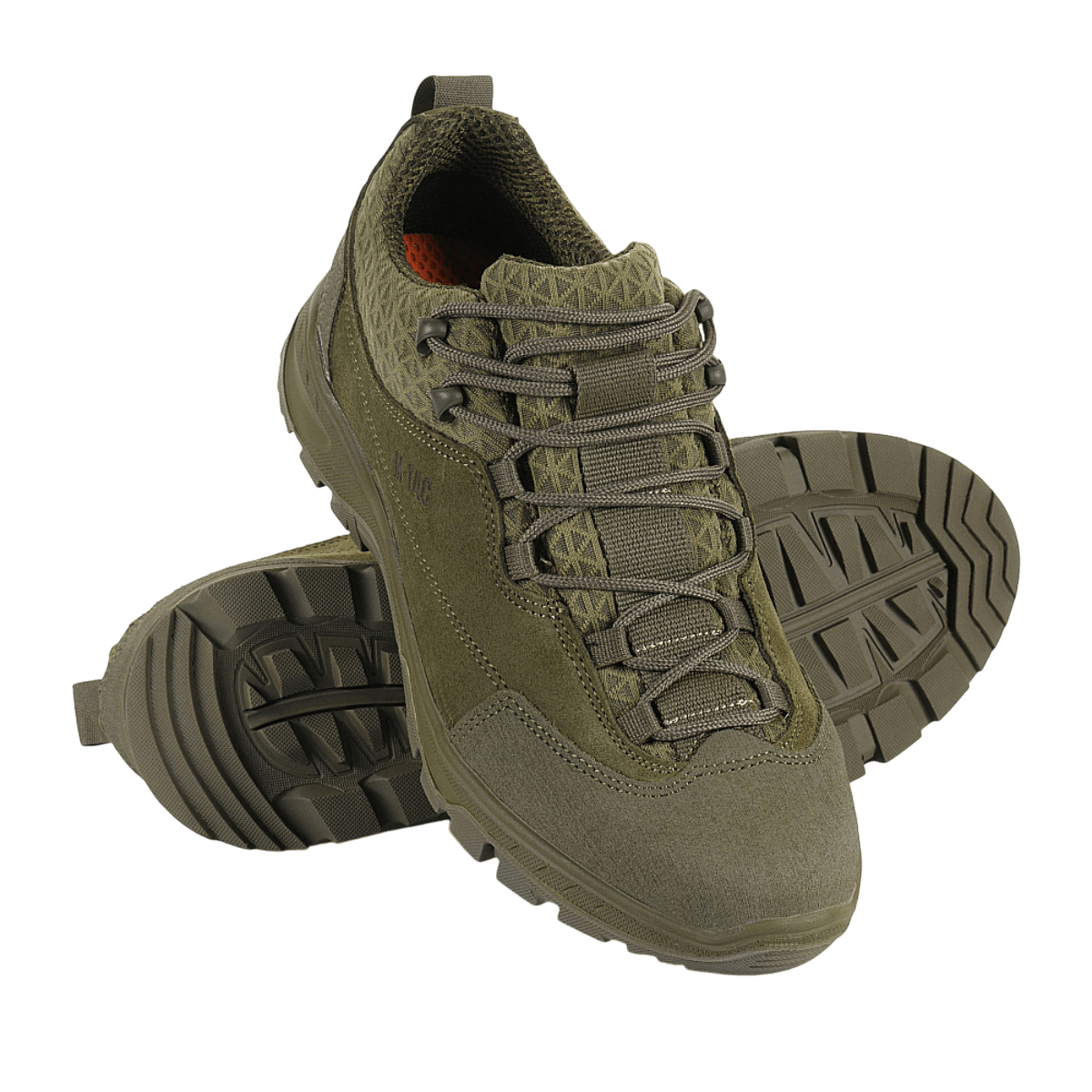 M-Tac Tactical Sneakers Patrol R Vent, oliivinvihreä, trekkingiin, juoksuun ja ulkoiluun; kestävä nahka ja hengittävä 3D-mesh.