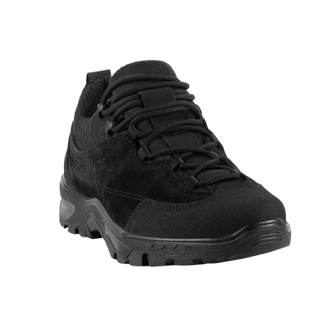 M-Tac Tactical Sneakers Patrol R Vent, musta, kestävä nahka ja 3D-mesh; sopii trekkingiin ja arkeen.