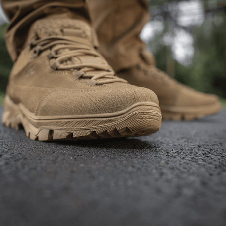 M-Tac Tactical Sneakers Patrol R Vent, kestävä nahka; sopii trekkingiin ja ulkoiluun, liukastumaton pohja.