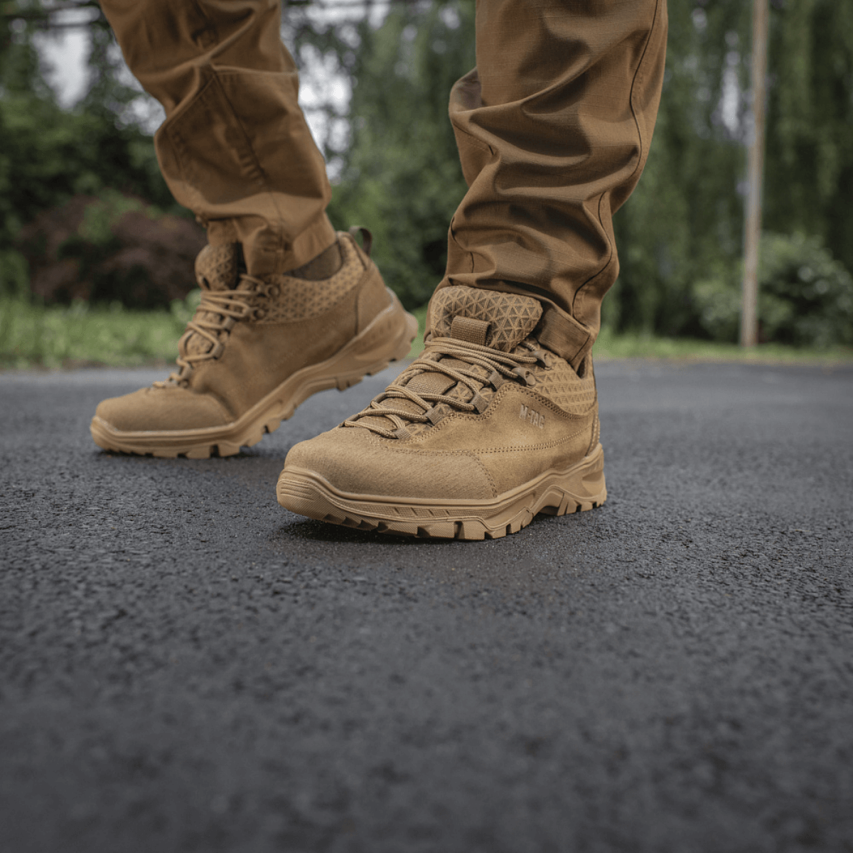 M-Tac Tactical Sneakers Patrol R Vent, tukevat ja hengittävät kengät trekkingiin ja ulkoiluun; mokkanahka ja 3D-mesh.