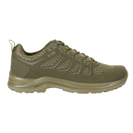 M-Tac Tactical Sneakers IVA – hengittävät nauhakengät vihreänä, suojakärjellä, sopii retkeilyyn ja ulkoiluun.