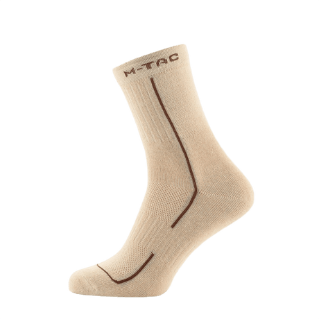 M-Tac Letvægtssokker Mk.3 beige, ohuet ja hengittävät kesäsukat sopivat vaellukseen, ergonominen muotoilu ja hyvä istuvuus.