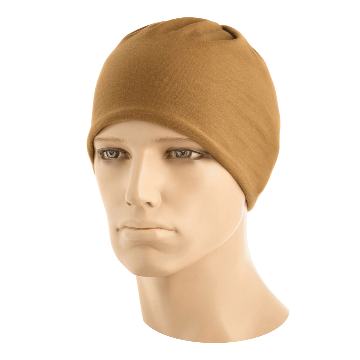 M-Tac Bomuld Tube Scarf ruskeana pipona mannekiinin päällä, 100% puuvillaa, monikäyttöinen asuste aktiiviseen ja taktiseen käyttöön.