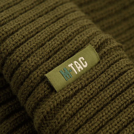 M-Tac Watch Cap 100% Akryl, vihreä neulospipo, kaksoiskäänne, valmistettu 100% Akryl kestävyyttä ja lämpöä varten, amerikkalaista neulontaperinnettä muistuttava malli.