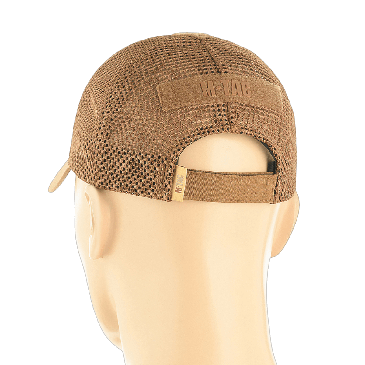 M-Tac Baseball Cap Ripstop Elite Flex ruskea ripstop ja verkkopaneelit, säädettävä suljenta, galleria-asento 1