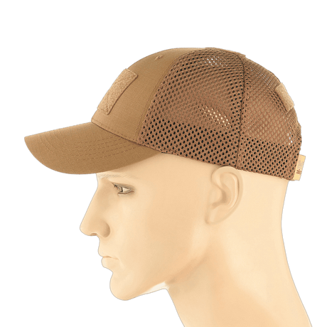 M-Tac Baseball Cap Ripstop Elite Flex ruskea ripstop, hengittävät verkkopaneelit ja säädettävä suljenta, galleria-asento 1