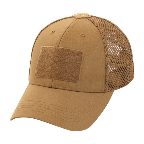 M-Tac Baseball Cap Ripstop Elite Flex vaaleanruskea ripstop hengittävillä verkkopaneeleilla ja säädettävällä suljennalla, galleria-asento 1
