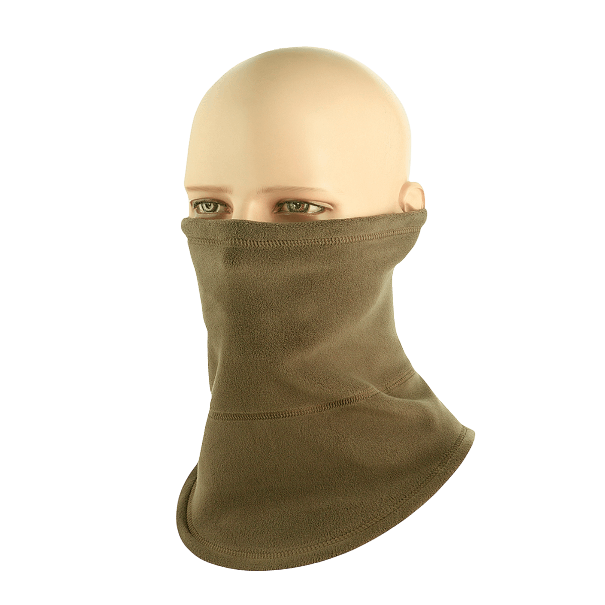 M-Tac Polartec Anatomic Tube Scarf fleece-muotoisena mannekiinilla, suunniteltu suojaamaan tuulelta ja kylmältä.