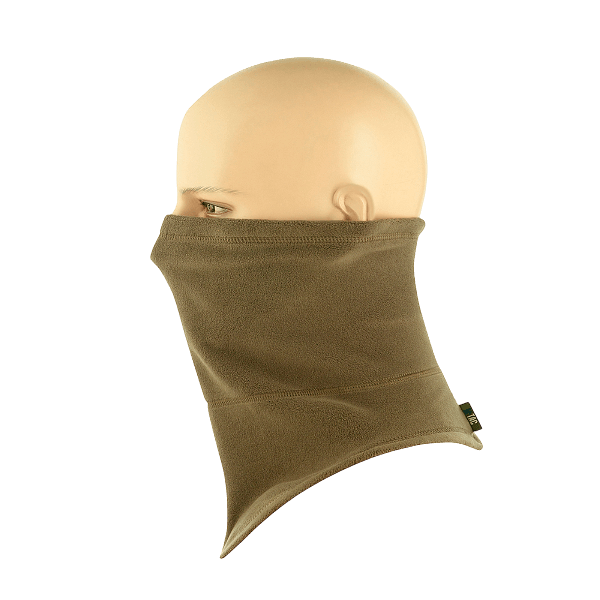 M-Tac Polartec Anatomic Tube Scarf käytössä kaulansuojana, valmistettu Polartec® Micro Series -fleecestä, sivunäkymä.