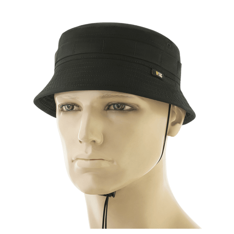 M-Tac Panamahat Gen. II Flex Rip-Stop musta rip-stop-kangas, NIJ-sertifiointi, näytetty manekiinilla, galleria-asento 1.