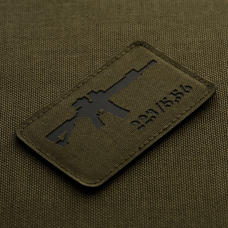 M-Tac AR-15 223/5,56 Laser Cut Patch, Cordura 500D, taktinen moraalimerkki, Velcro-kiinnitys varusteisiin, vaatetukseen ja muuhun.