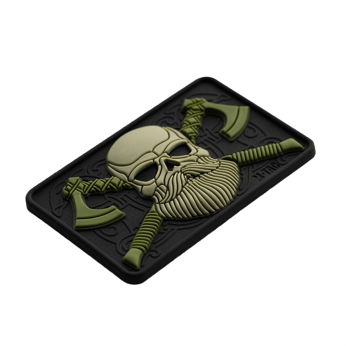 M-Tac Bearded Skull 3D PVC-patch PVC:stä partaisella kallo-kuviolla ja Velcro-kiinnityksellä varusteisiin sotilas- ja ulkokäyttöön.