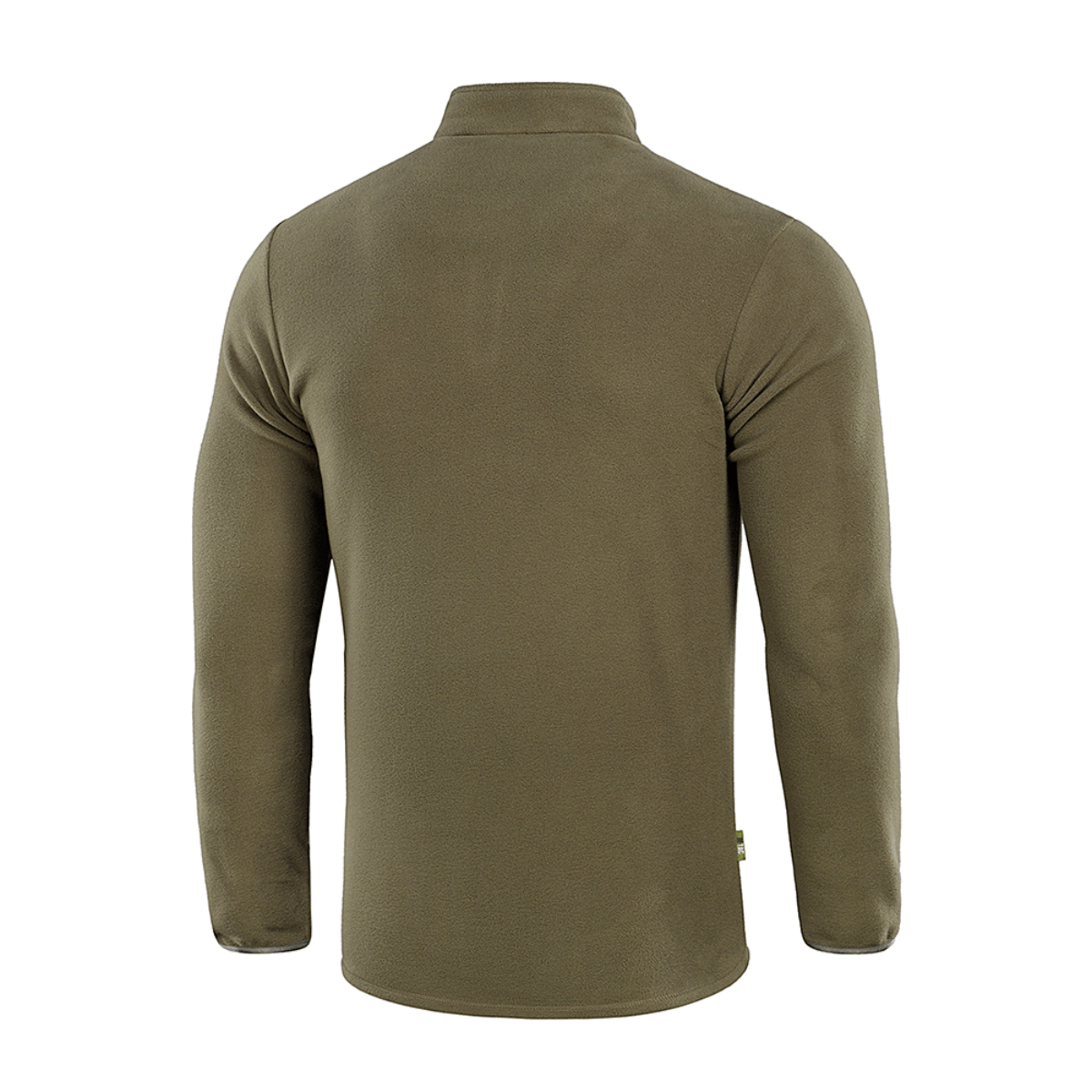 M-Tac Delta Polartec -fleece-takki nähtynä takaa oliivinvärisenä; korostaa siistiä muotoilua.