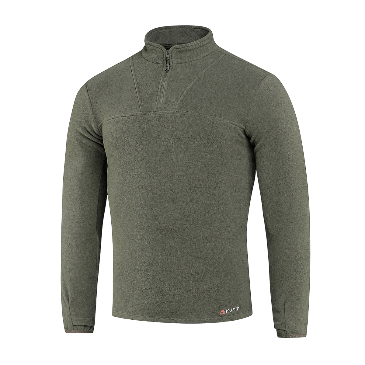 M-Tac Delta Polartec fleece-takki oliivinvihreä, puolivetoketjulla, valmistettu Polartec® Micro Series -fleecestä lämmöksi ja mukavuudeksi.