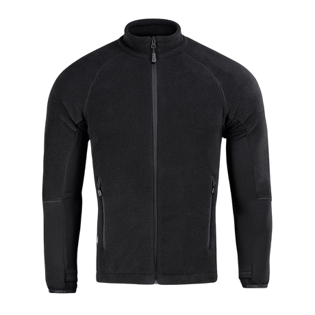 M-Tac Polartec Sport -fleecatakki mustana, valmistettu Polartec® 200 Series -fleecestä.
