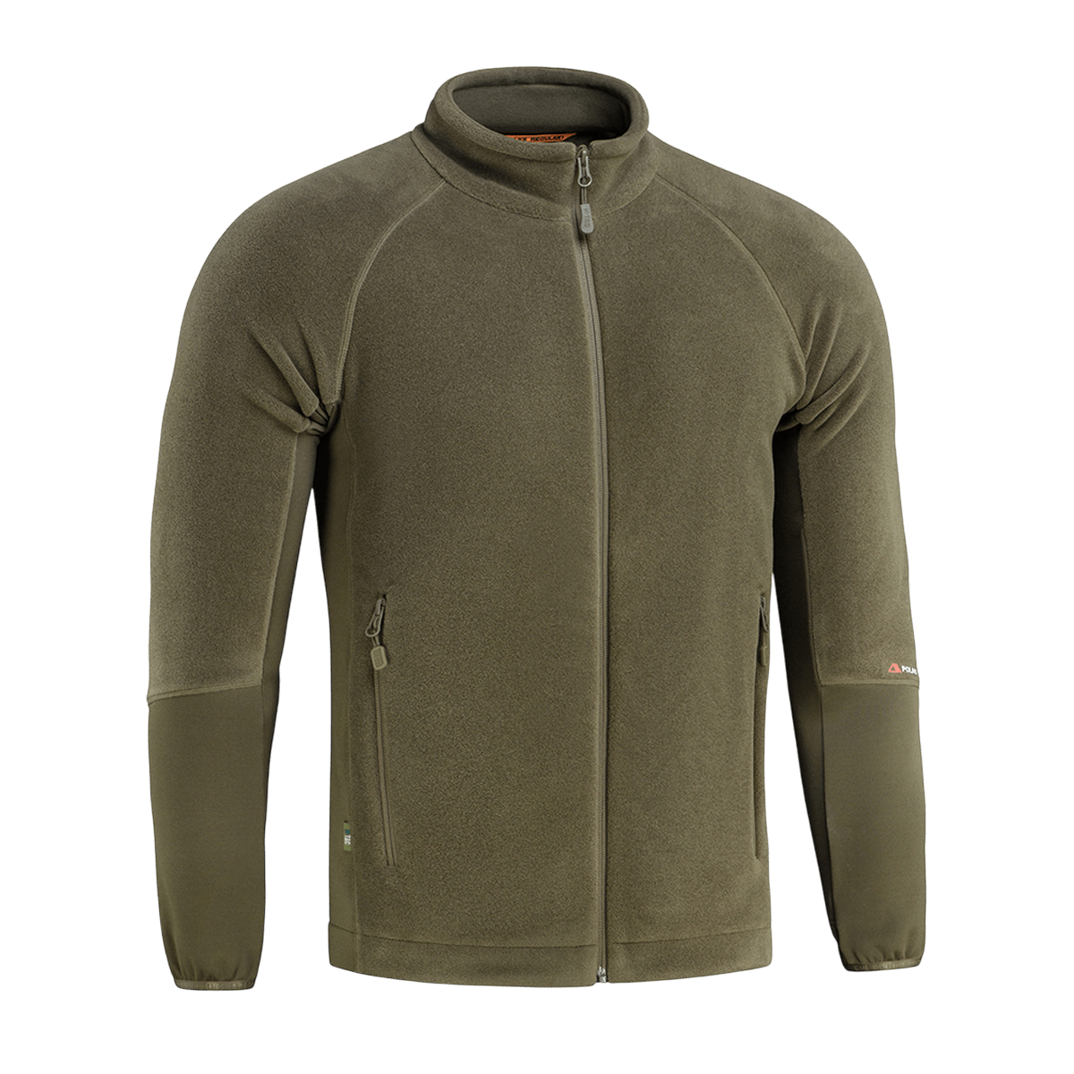 M-Tac Polartec Sport Fleecejakke vihreänä, sopii siirtymäkaudelle ja välikerrokseksi kylmässä säässä, valmistettu Polartec® 200 Series -fleecestä