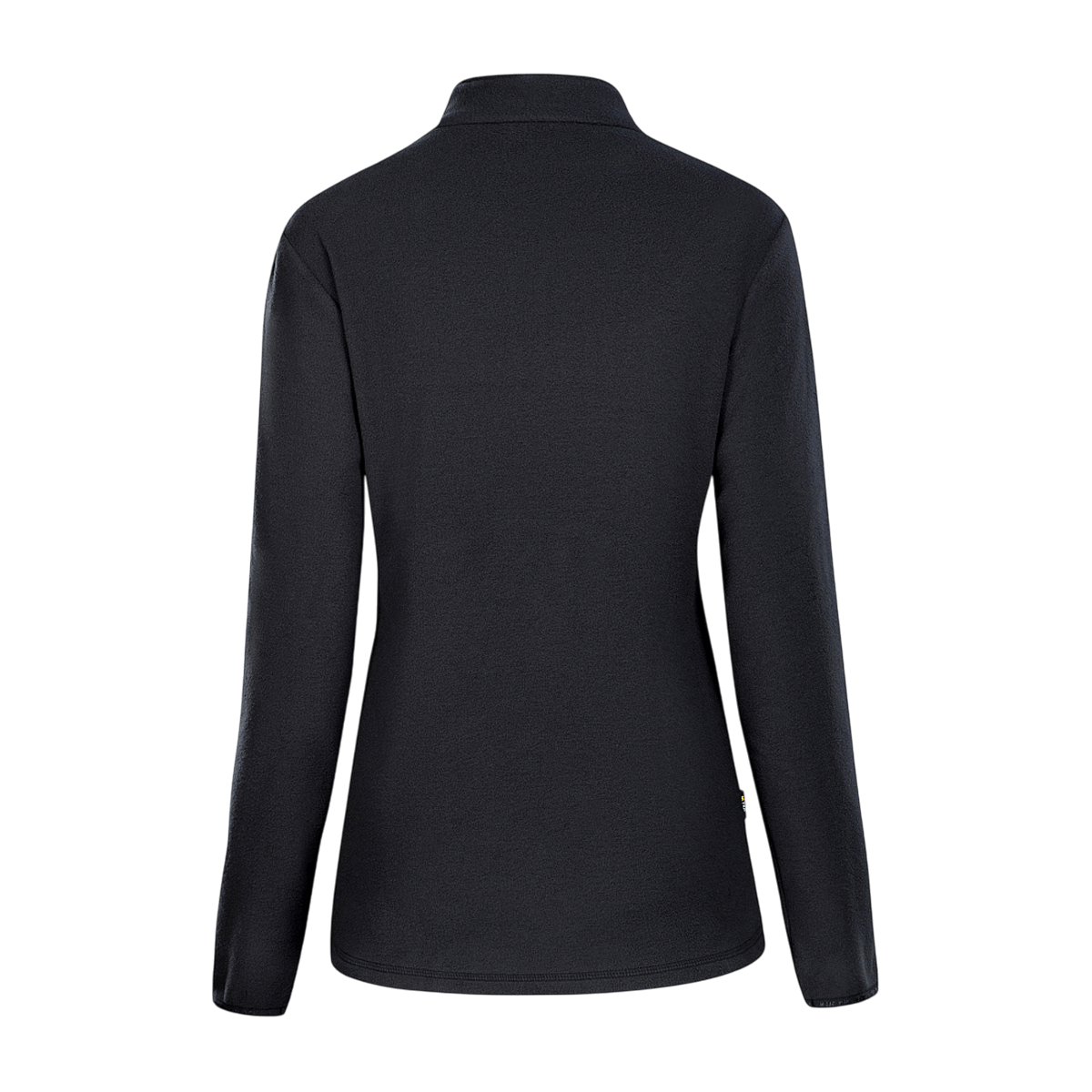 Tummanharmaa M-Tac Delta Polartec -naisten fleece-takki nähtynä takaa, valmistettu Polartec® Micro Series -fleecestä, tarjoaa korkeaa mukavuutta ja lämpöä.