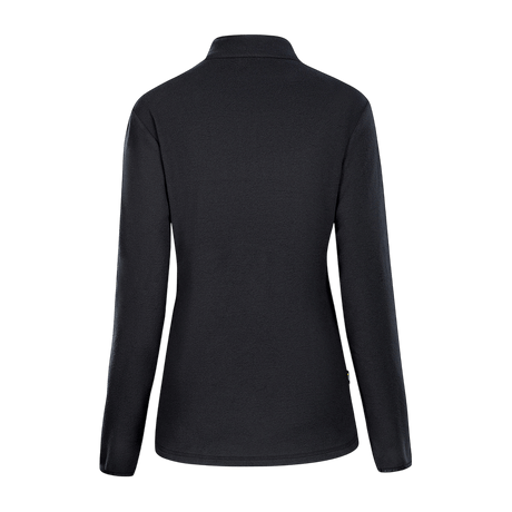 Tummanharmaa M-Tac Delta Polartec -naisten fleece-takki nähtynä takaa, valmistettu Polartec® Micro Series -fleecestä, tarjoaa korkeaa mukavuutta ja lämpöä.