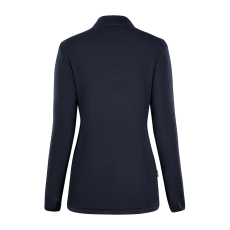M-Tac Delta Polartec -naisten fleece-takki nähtynä takaa, tyylikäs musta malli, tehty pehmeästä ja lämpimästä Polartec® Micro Series -fleecestä.