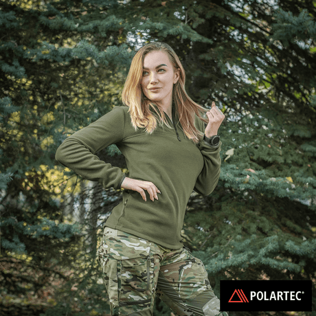 M-Tac Delta Polartec -naisten fleece-takki, tyylikäs ja toiminnallinen fleece optimaaliseen mukavuuteen ja lämpöön, valmistettu Polartec® Micro Series -fleecestä.
