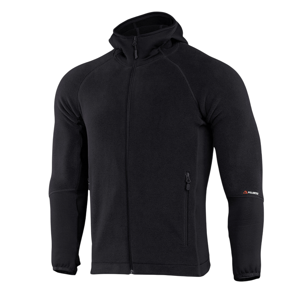 M-Tac Polartec Sport -huppari musta, kehittynyt lämmöneristys, korkea hengittävyys, kosteutta siirtävä, lämpömukavuus, urheiluharjoittelu.