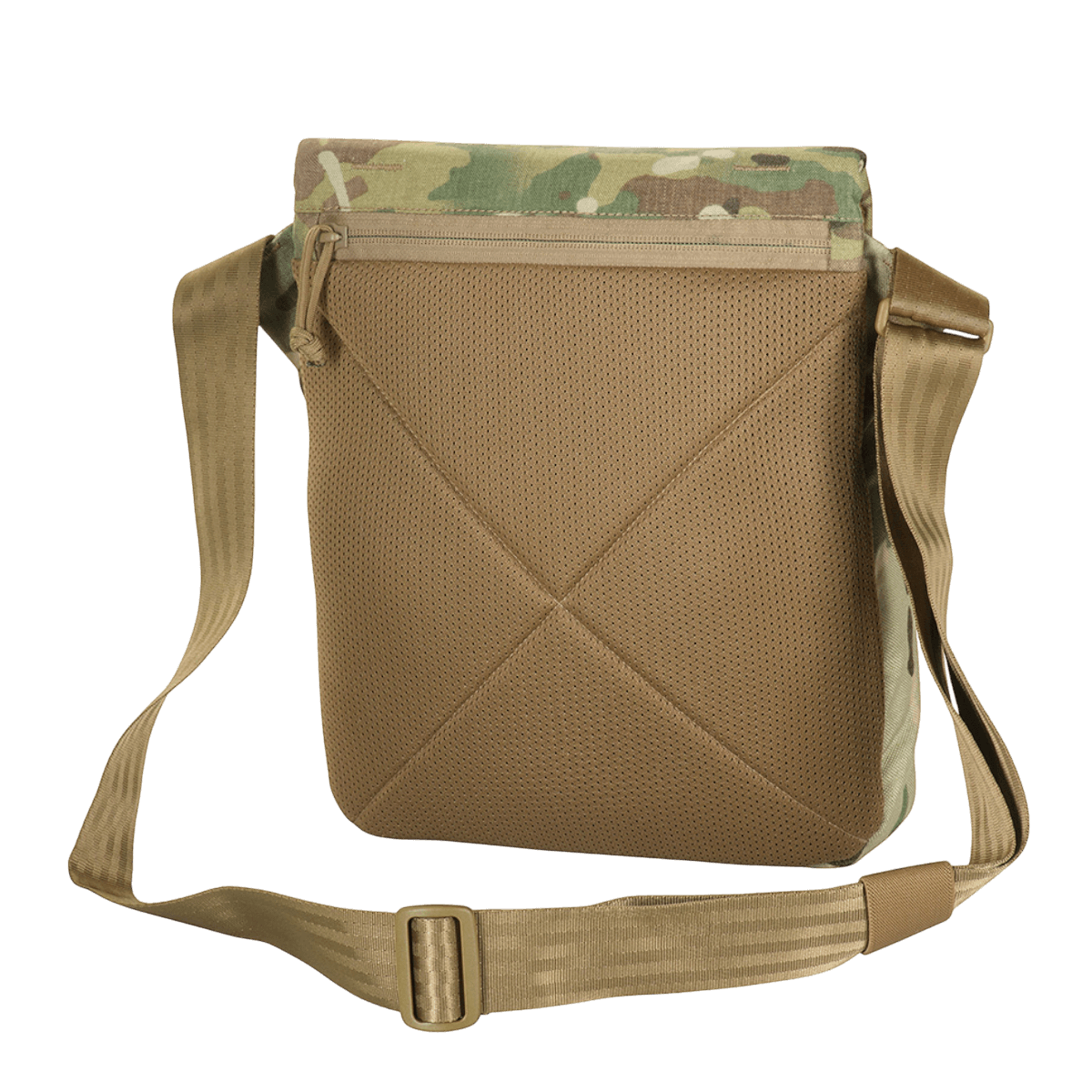 M-Tac Konvert Taske Elite magnetventilillä ja säädettävällä olkahihnalla, Cordura-materiaalia, takanäky.
