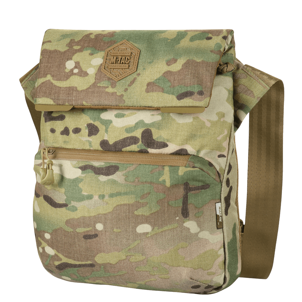 M-Tac Konvert Taske Elite kestävästä ja monipuolisesta Cordura-materiaalista, säädettävä olkahihna ja magnetventil.