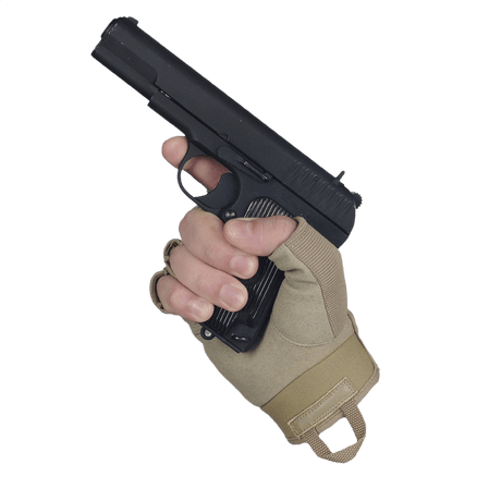 M-Tac sormiottomat hanskat Assault Tactical Mk.3 pistoolin otetta varten, erikoissynteettinen materiaali, vahvistettu kämmen ja velcro-mansetti.