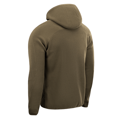 M-Tac Lite Microfleece Hættetrøje takakuva ruskeassa sävyssä, kevyt ja joustava mikrofleece, ihanteellinen harjoitteluun ja ulkoiluun.