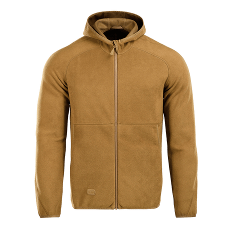 M-Tac Lite Microfleece Hættetrøje ruskeassa, kevyessä mikrofleecessä joustavalla reunuksella ja hupulla, sopii arkeen ja ulkoiluun.