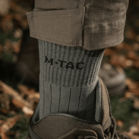 M-Tac Sokker Tactical Army oliivinvihreät sukat resorirakenteella ja mukavalla istuvuudella, suunniteltu ammattikäyttöön, galleria-asento 1