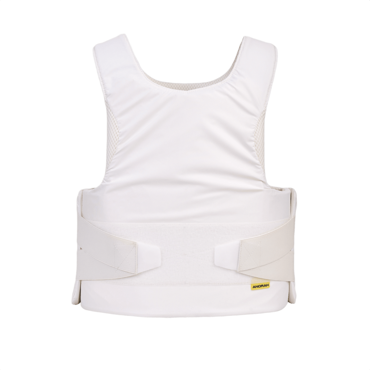 Anorak Concealable III Cover valkoinen, suunniteltu kannettavaksi piilossa vaatteiden alla, RIP-STOP Dry Comfort XT®- ja SPACER Coolmax® -teknologioilla.