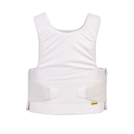 Anorak Concealable III Cover valkoinen, suunniteltu kannettavaksi piilossa vaatteiden alla, RIP-STOP Dry Comfort XT®- ja SPACER Coolmax® -teknologioilla.