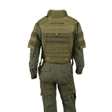 Anorak Niobium® Tactical II – full set, moniuhkainen kehonpanssarijärjestelmä ampuma-ase- ja veitsisuojaukseen, ihanteellinen erikoisyksiköille.