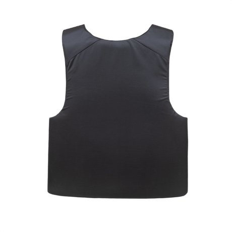 Anorak Rhodium® Concealable IV pistos- ja luotisuojaliivi takaa kuvattuna, suunniteltu huomaamattomaan arkikäyttöön ja laajaan suojaan